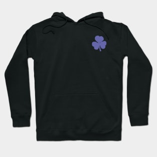 Small Periwinkle Shamrock for St Patricks Day Hoodie